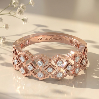 Ardhangini Aria Silver Band Ring for Her