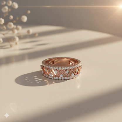 Palki Silver Band Ring for Her