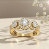 Yulia Diamond Silver Ring for Her