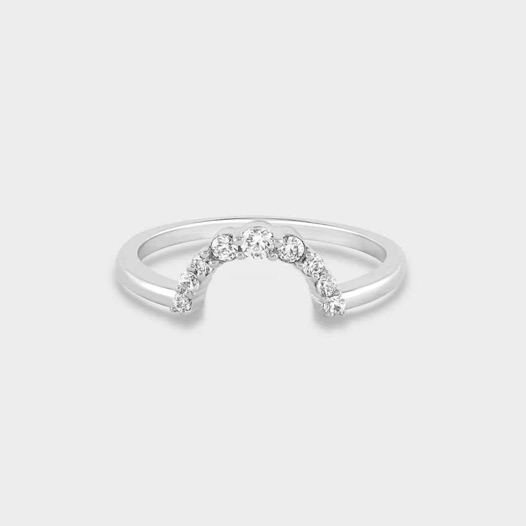 Ismena Diamond Silver Ring for Women