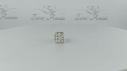9 square diamond Silver Stud For Men (1 PC ONLY)