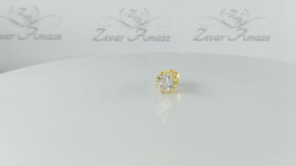 Round Crown Silver Stud for Men (1 PC ONLY)