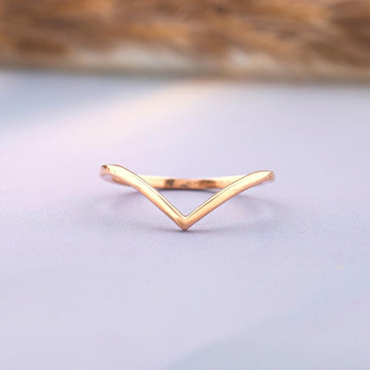 Rose Gold Wishbone Ring