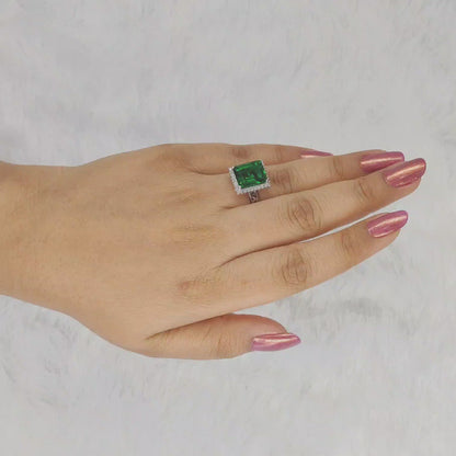 Green Emerald Ring