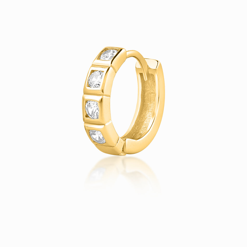 MARIA TASH 18-karat white gold diamond hoop earring | NET-A-PORTER