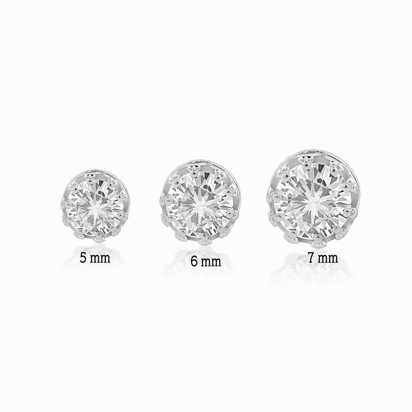 different size for crown earring