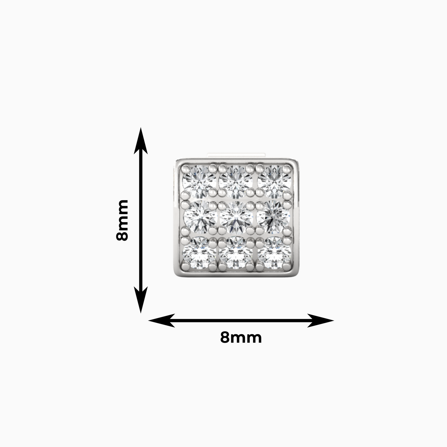 men stud dimension -zevar amaze