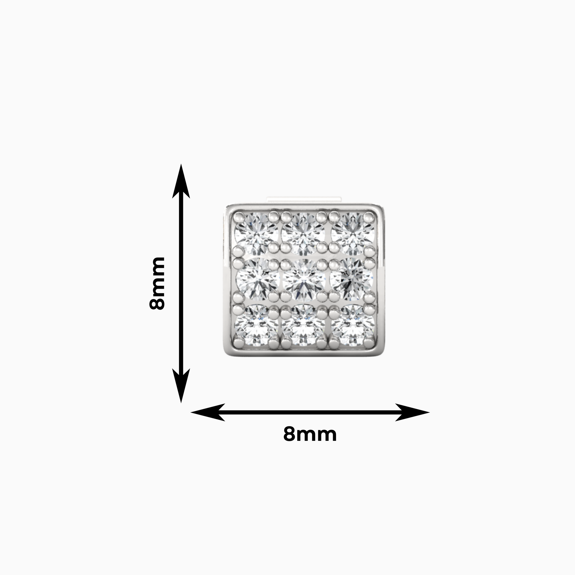 men stud dimension -zevar amaze