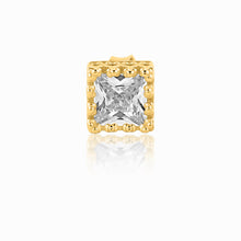 Load image into Gallery viewer, Square Crown Silver Stud for Men yellow variant