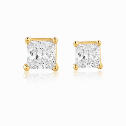 front view of yellow silver stud for men