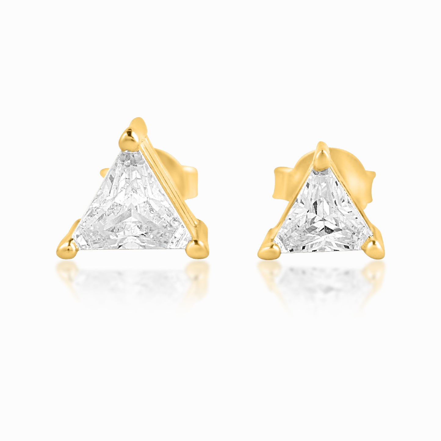 Triangle Solitaire Silver Stud for Men (1 PC ONLY)
