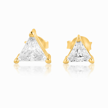 Triangle Solitaire Silver Stud for Men (1 PC ONLY)