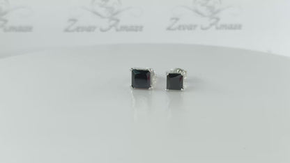Black Square Silver Stud for Men (1 PC ONLY)