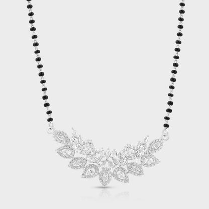 Silver Floral Mangalsutra