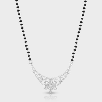 Silver Lily mangalsutra