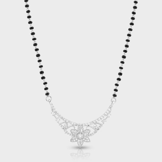 Silver Lily mangalsutra