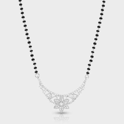 Silver Lily mangalsutra