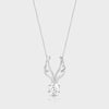 Deer love Necklace Moissanite