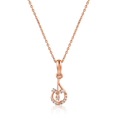 Classic Rose Gold mini drop pendant