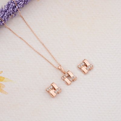 Rose Gold Square Pendant