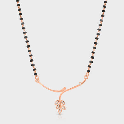 Rose Gold leaf mangalsutra