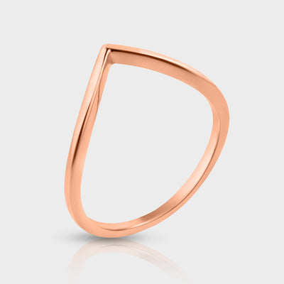 Rose Gold Wishbone Ring