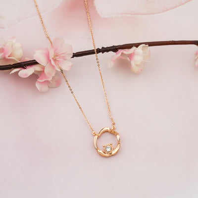 Circle Rose gold Pendant