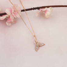 Load image into Gallery viewer, Dolphin Tail rose gold necklace