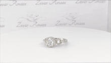 Load image into Gallery viewer, Irene Diamond Silver Ring for Women- video