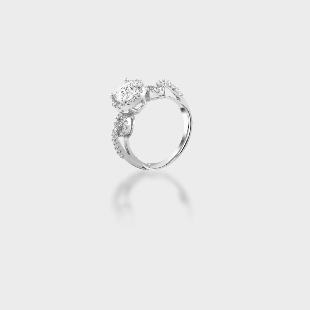 Irene Diamond Silver Ring for Women= zevar amaze