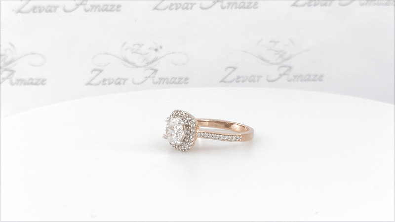 SIlver Solitaire ring for her - Zevar Amaze