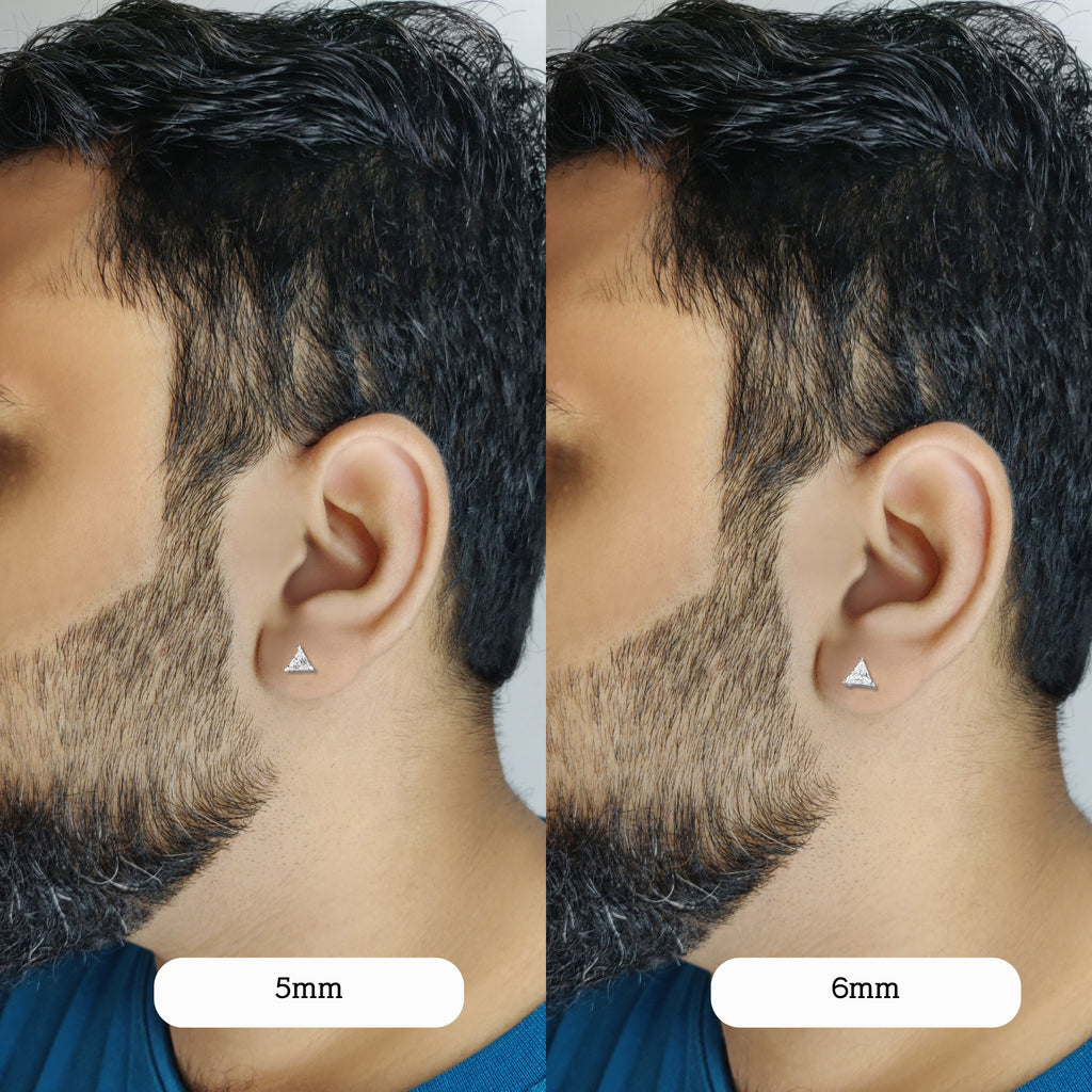 2 variant for silver earrings for men