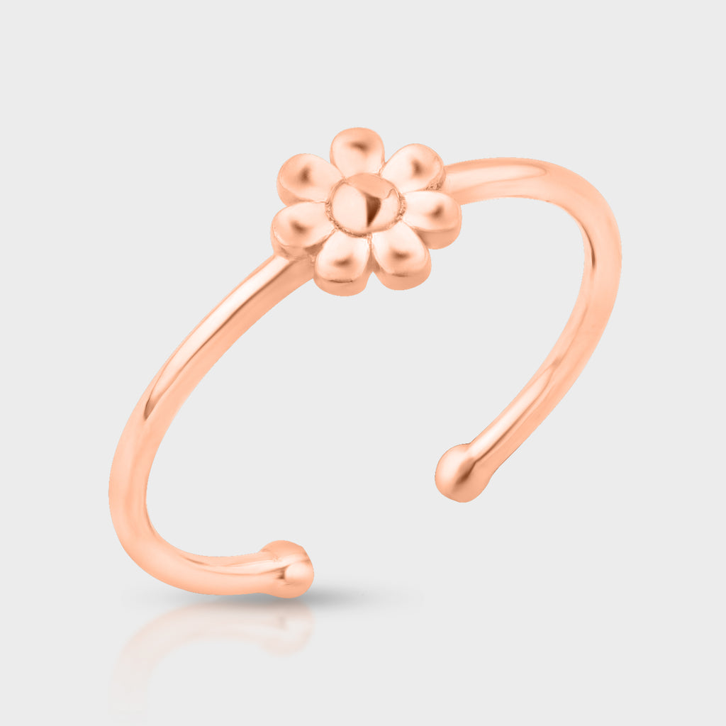 Rose Gold Floral Ring