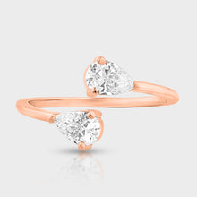 Load image into Gallery viewer, Rose Gold CZ Drop Ring