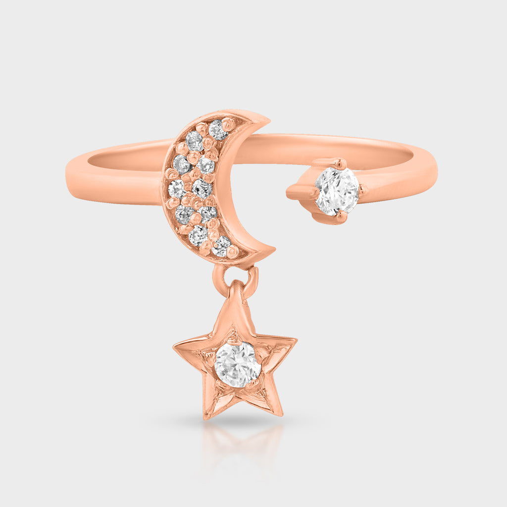 Rose Gold Star Promise Ring