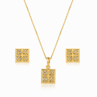 GIZA YELLOW GOLD PENDANT SET