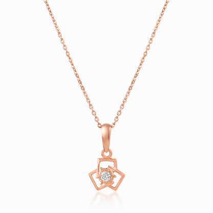Rose Gold Bling Pendant Set