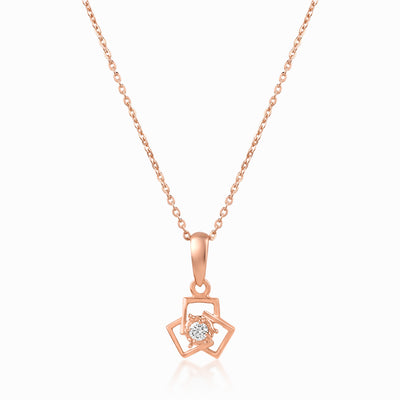 Rose Gold Mini Hex Pendant