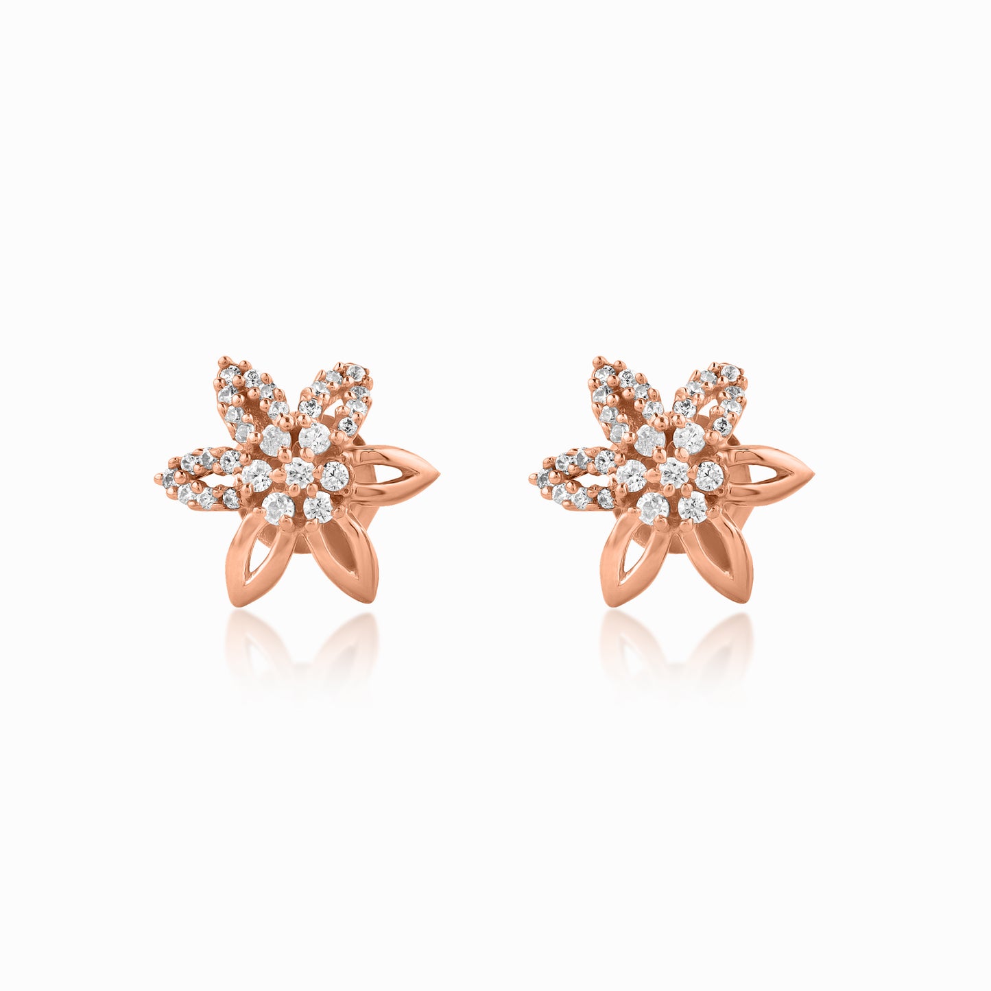 Floral Rose Gold Pendant Set