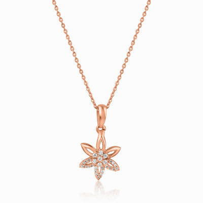 Rose Gold Tri Petal Pendant