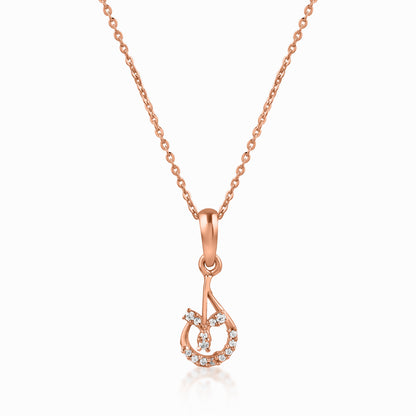 Rose Gold Dew Pendant Set