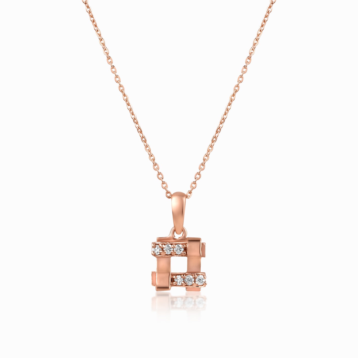 Rose Gold Square Pendant