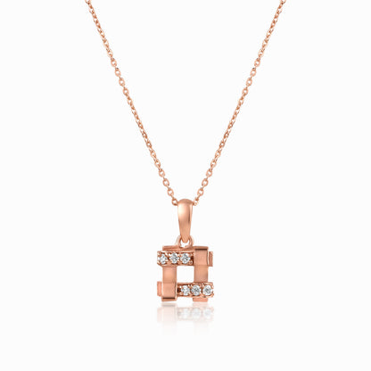 Rose Gold Square Pendant