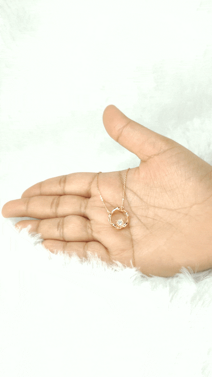 Circle Rose gold Pendant