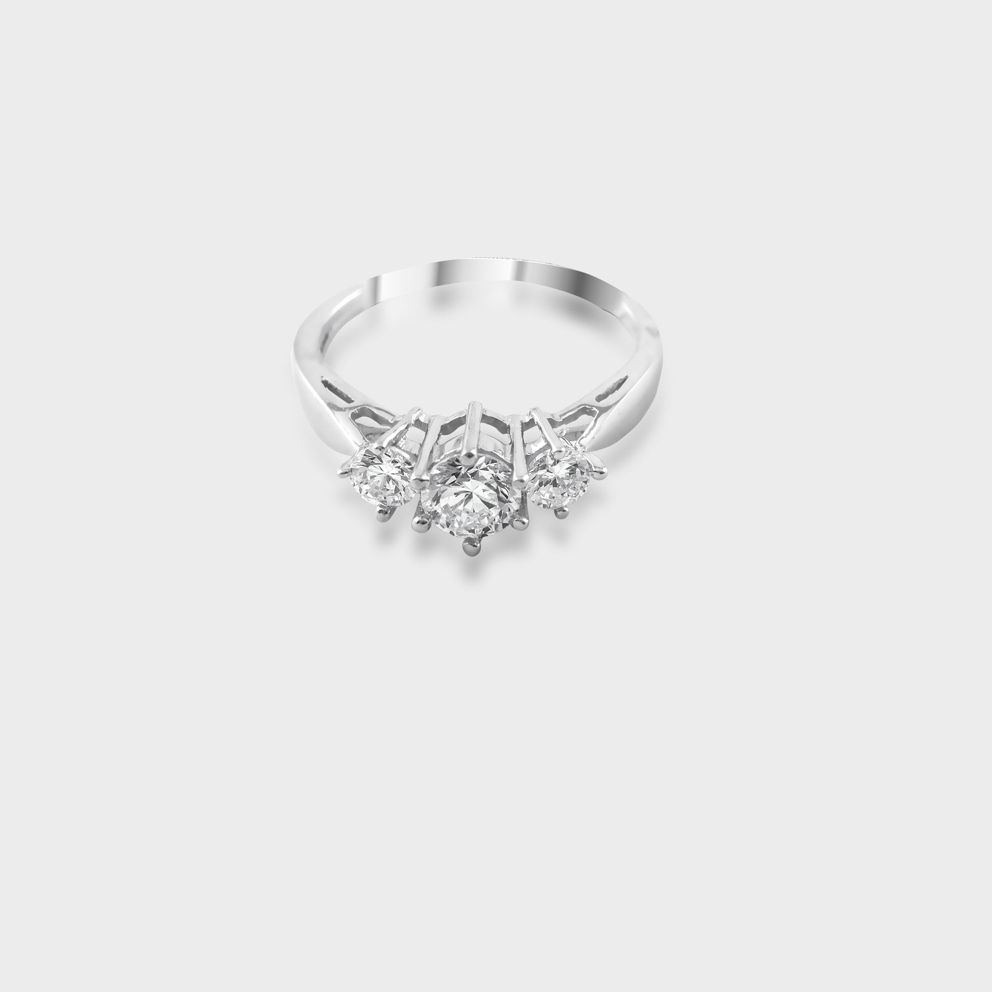 Zevar Amaze Esther Diamond Silver Ring for Women