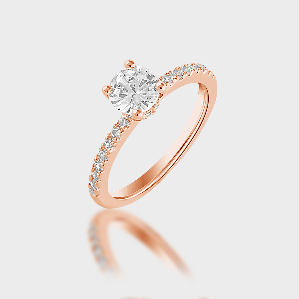 Rose Gold Silver RIng