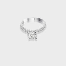 Load image into Gallery viewer, Dimos Solitaire Diamond Engagement Silver Ring for Her