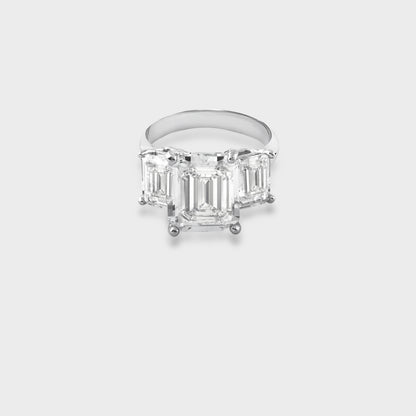 Aurora Diamond Silver Ring for Her 