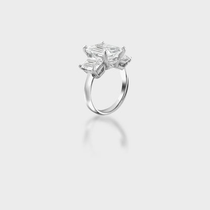 Diamond Silver Ring for Her