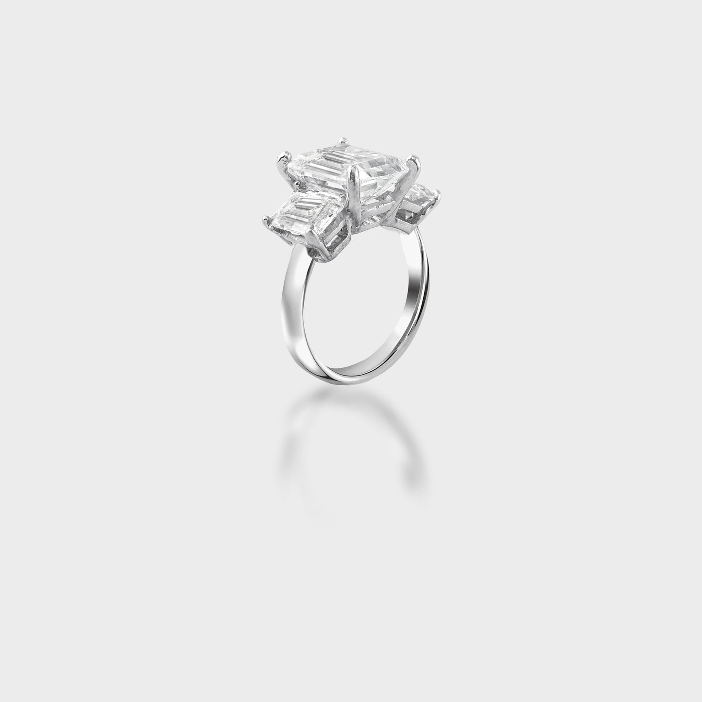 3d View of Moissanite ring